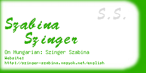 szabina szinger business card